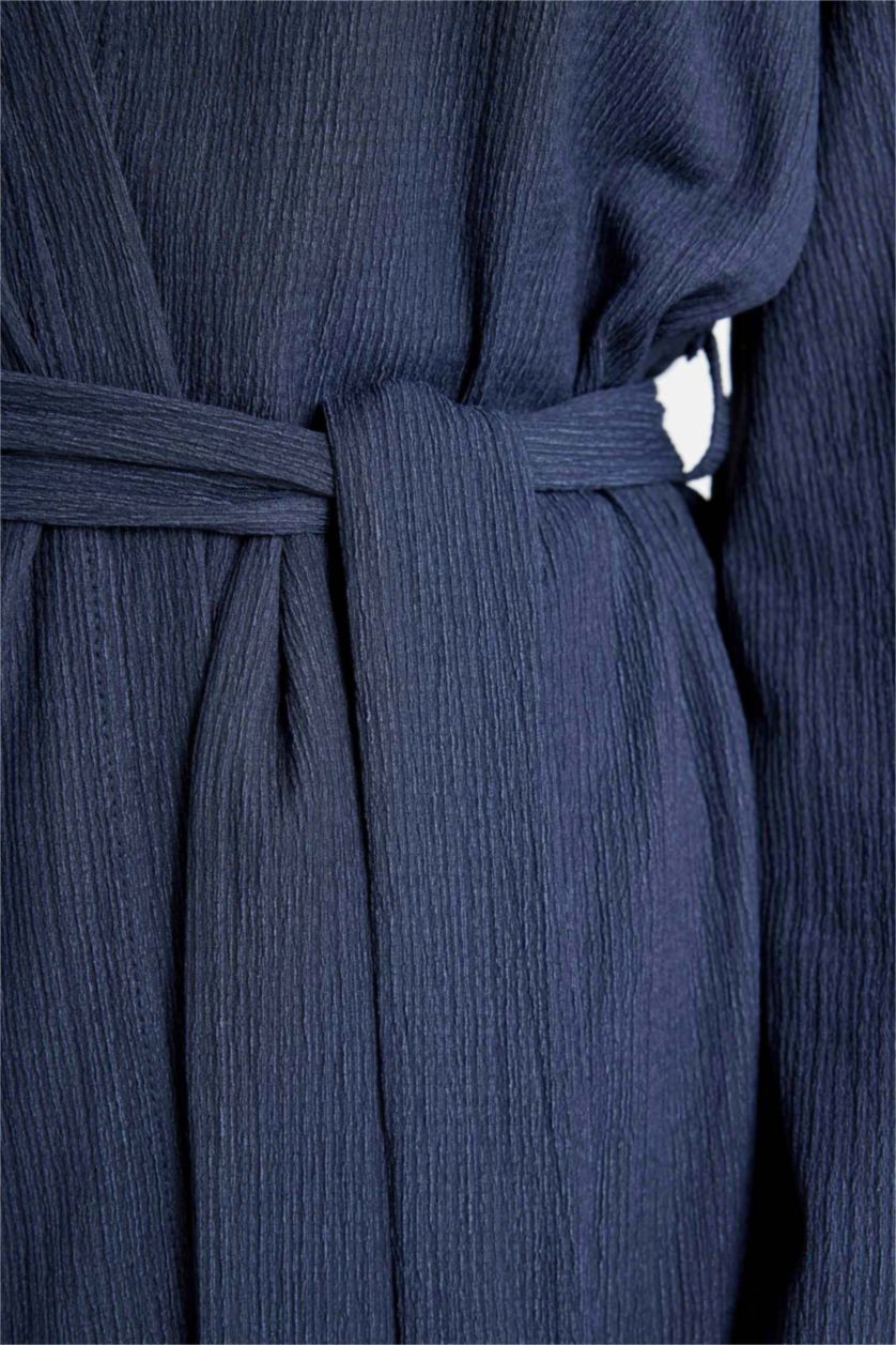 FEMME Marin Kimono à col châle à Coupe décontractée