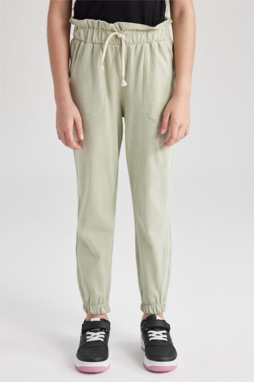 بنات أكوا بنطلون بناتي جيرسي جوجر فيت