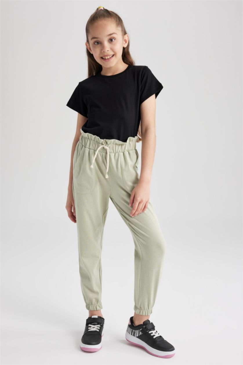 بنات أكوا بنطلون بناتي جيرسي جوجر فيت