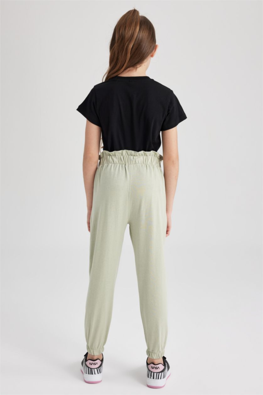 بنات أكوا بنطلون بناتي جيرسي جوجر فيت