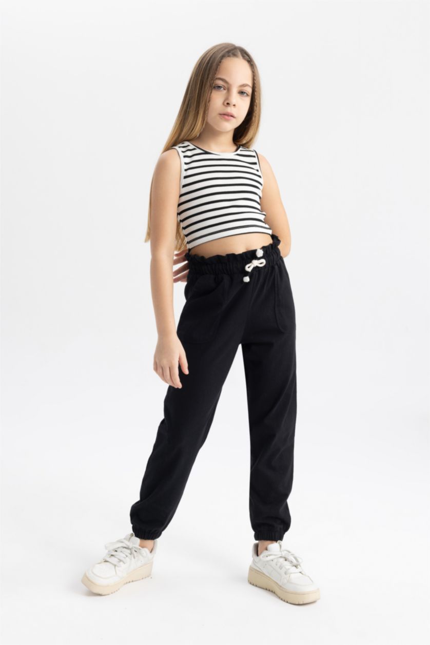 GIRLS & TEENS Black بنطلون جوجر فيت