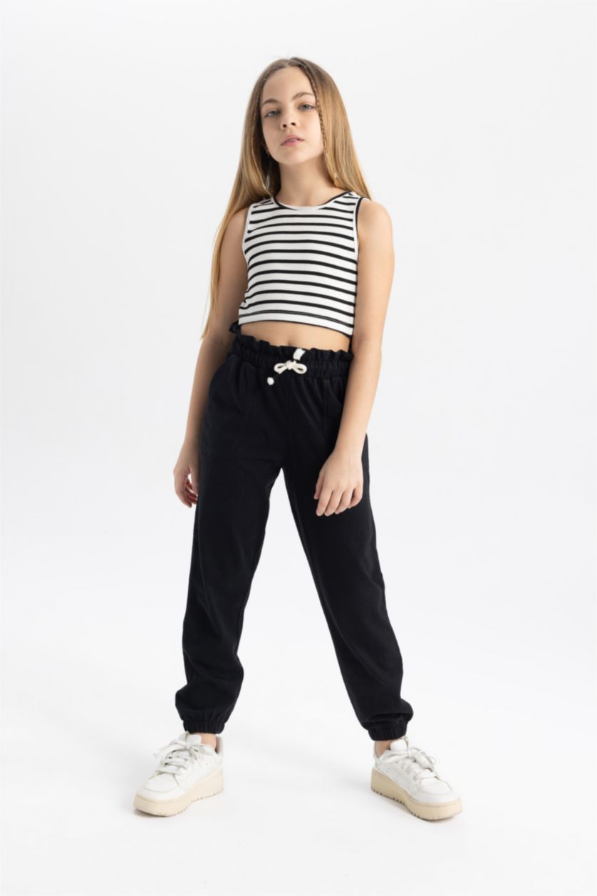 GIRLS & TEENS Black بنطلون جوجر فيت