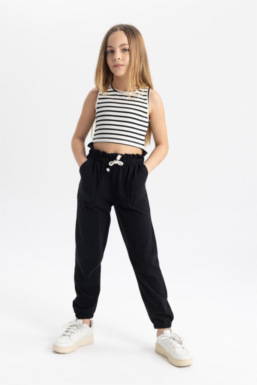 GIRLS & TEENS Black بنطلون جوجر فيت