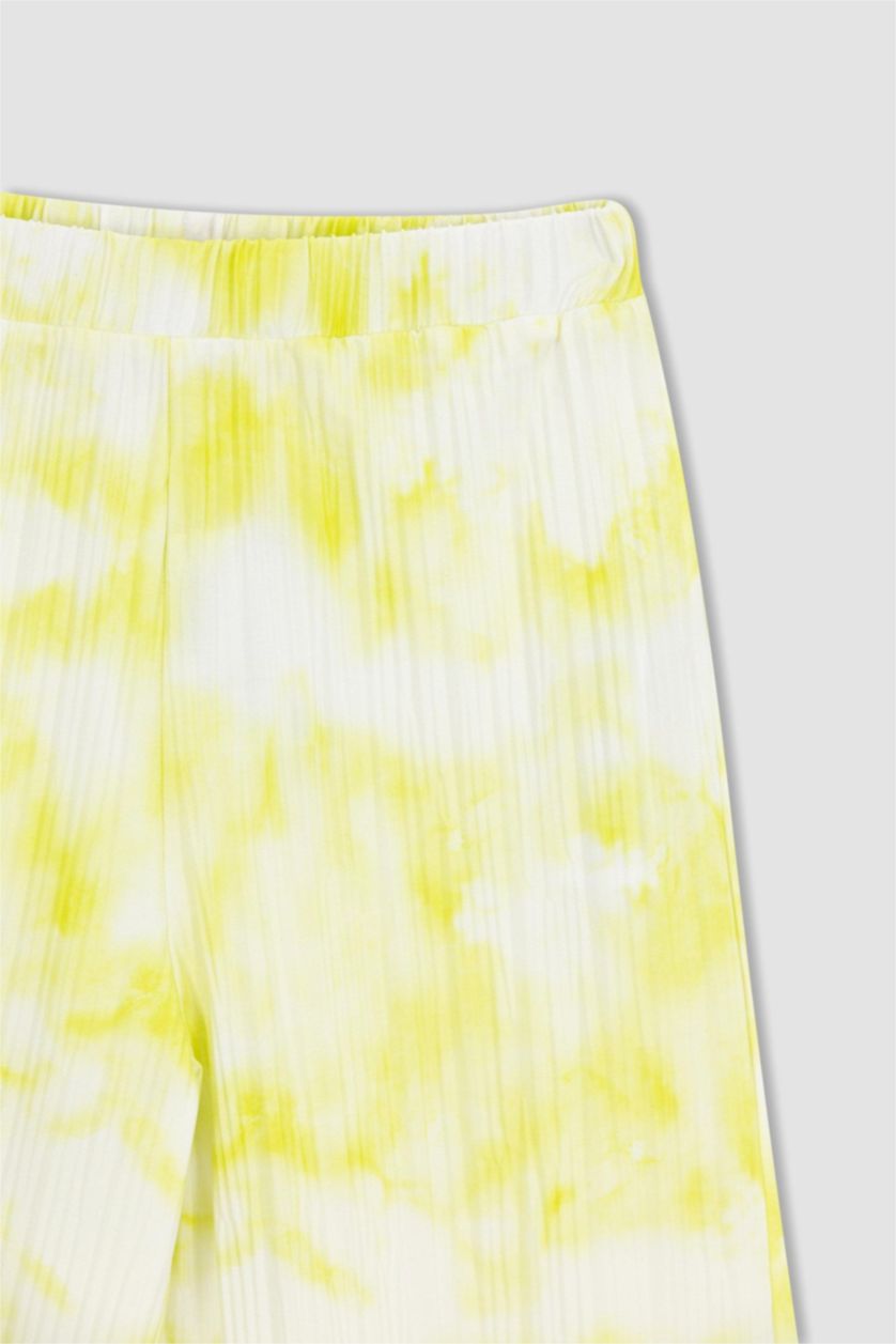 Girls & Teens Light Yellow Girl Wide Leg Trousers