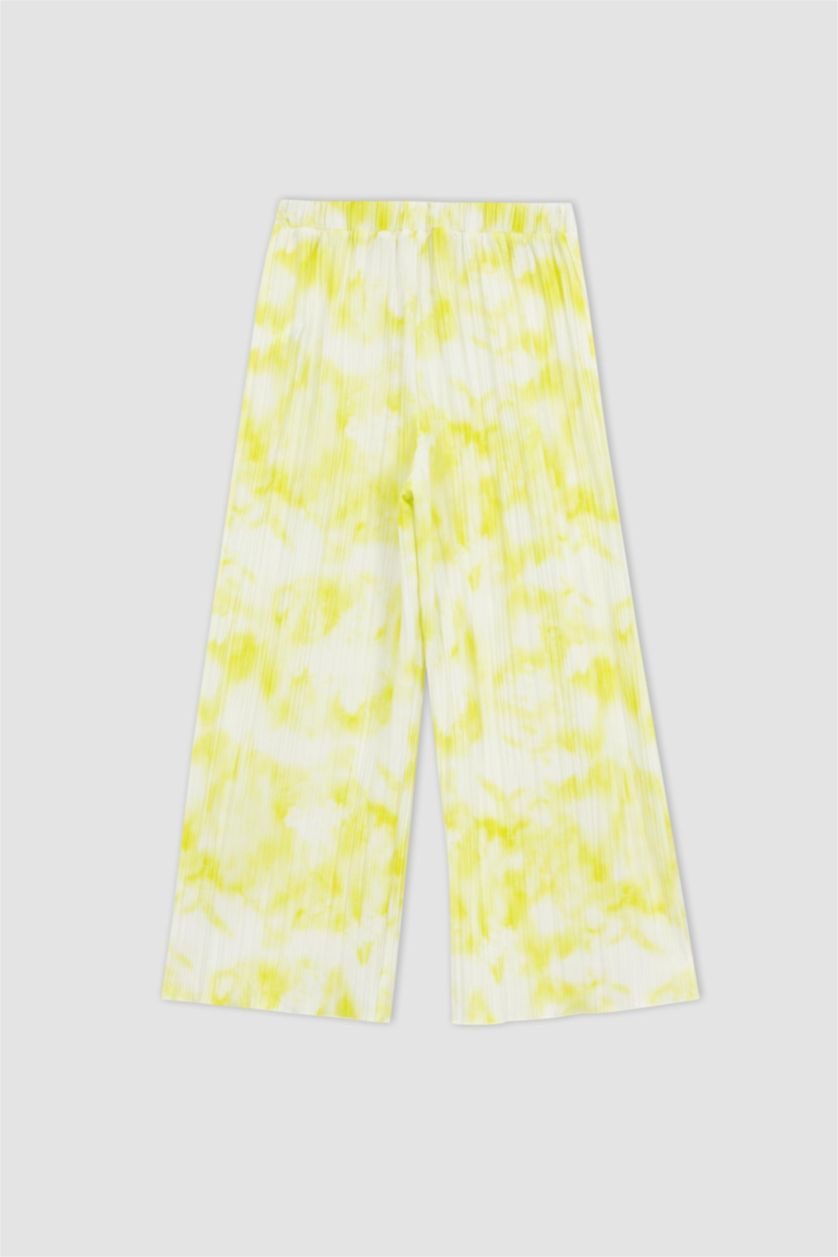 Girls & Teens Light Yellow Girl Wide Leg Trousers
