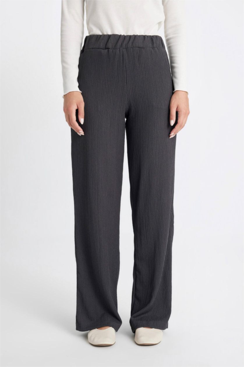 حريمي أنثرا بنطلون كاجوال منسوج قصة مريحة