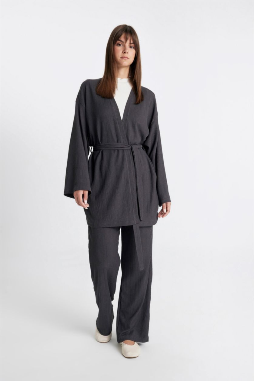 حريمي أنثرا بنطلون كاجوال منسوج قصة مريحة