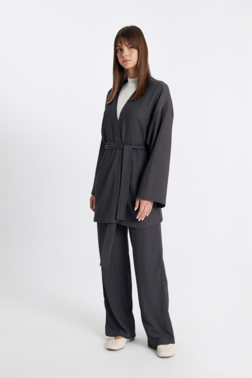 حريمي أنثرا بنطلون كاجوال منسوج قصة مريحة