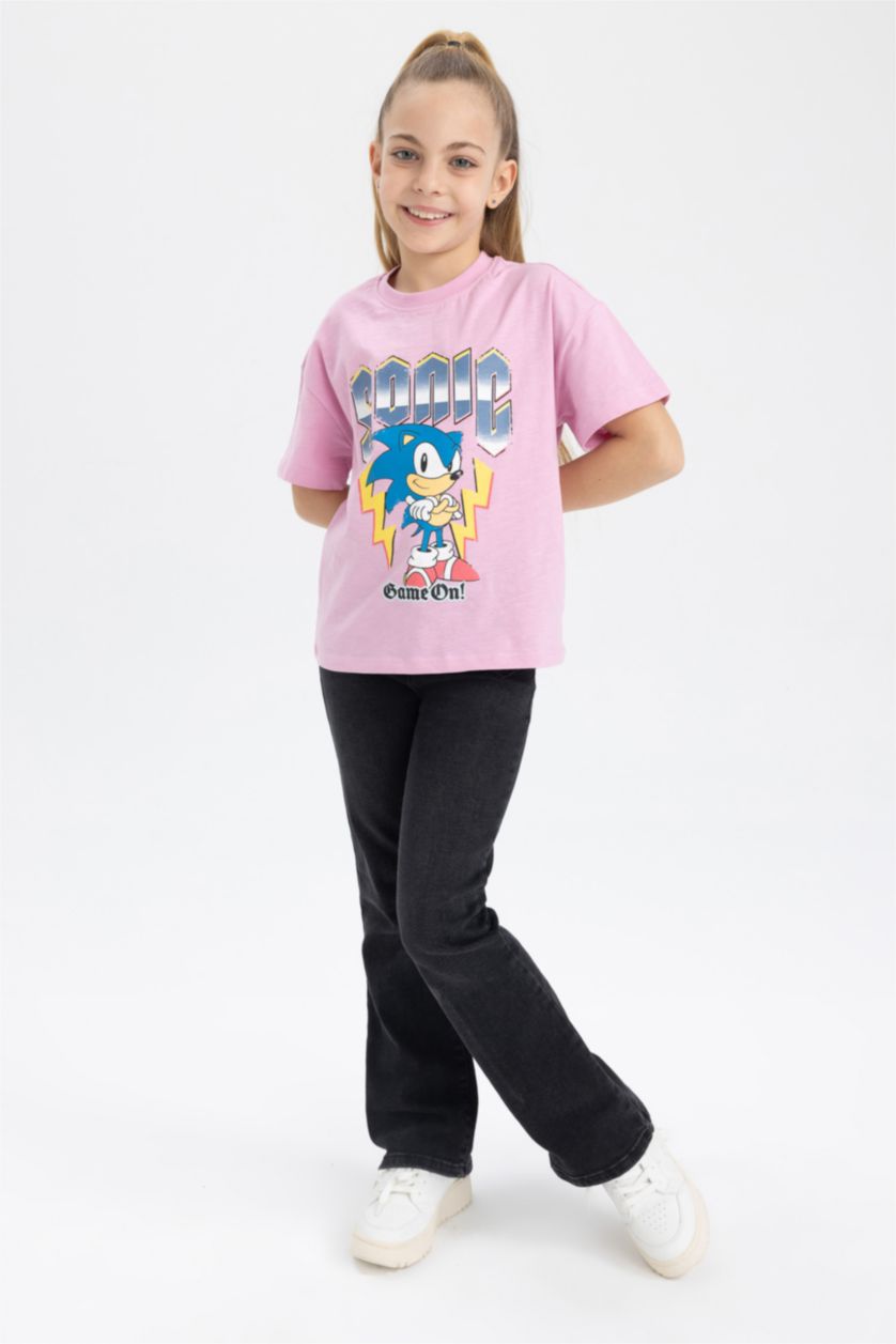 Girls & Teens Pink Girl Sonic the Hedgehog Relax Fit Short Sleeve T-Shirt