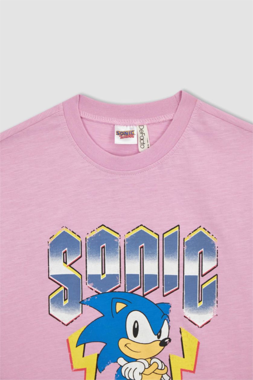 Girls & Teens Pink Girl Sonic the Hedgehog Relax Fit Short Sleeve T-Shirt