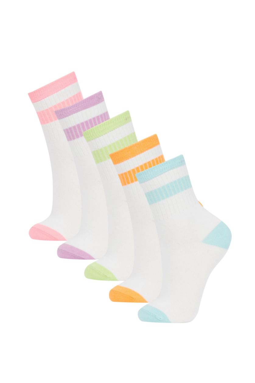 GIRLS & TEENS MIXED Girl DeFactoFit 5 Piece Cotton Long Socks
