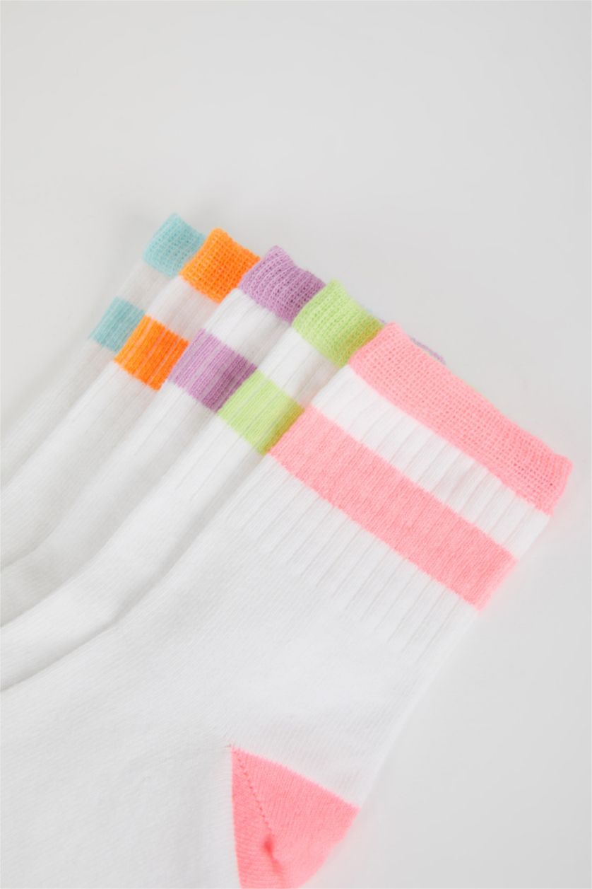 GIRLS & TEENS MIXED Girl DeFactoFit 5 Piece Cotton Long Socks
