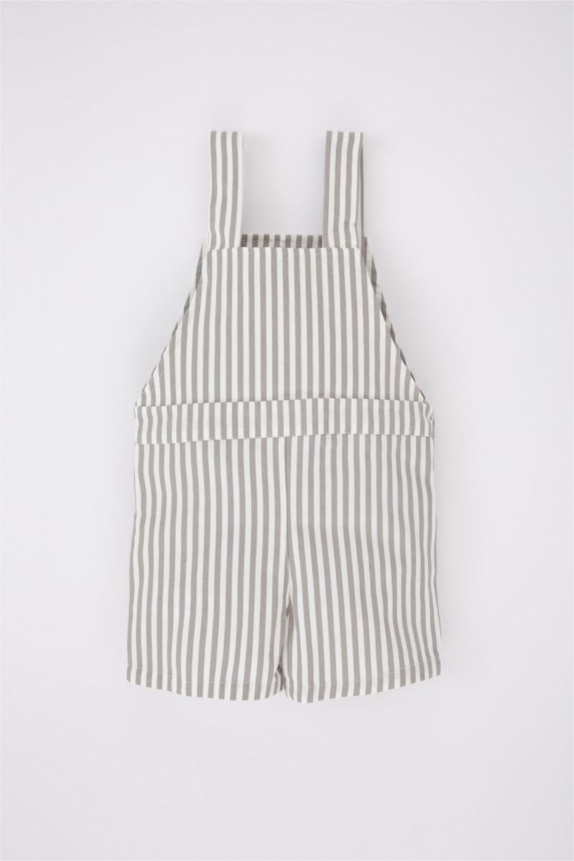 BABY BOY White Baby Boy Printed Gabardine Jumpsuit