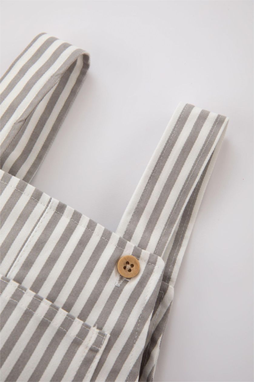 BABY BOY White Baby Boy Printed Gabardine Jumpsuit