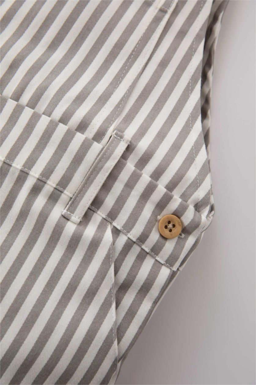 BABY BOY White Baby Boy Printed Gabardine Jumpsuit