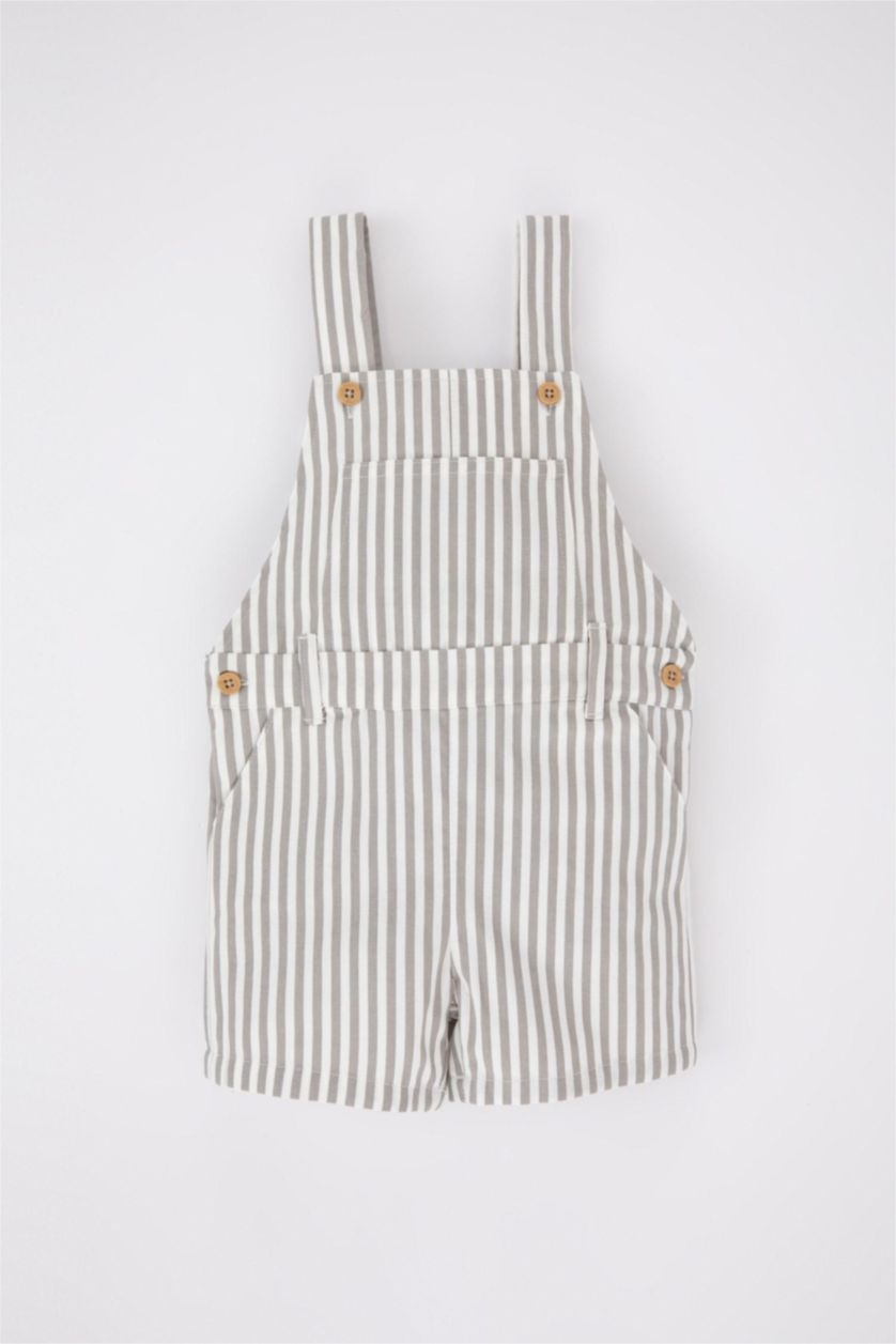 BABY BOY White Baby Boy Printed Gabardine Jumpsuit