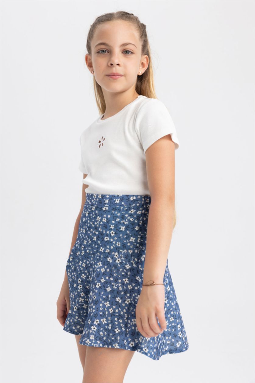 FILLES Bleu Jupe Viscose Fille