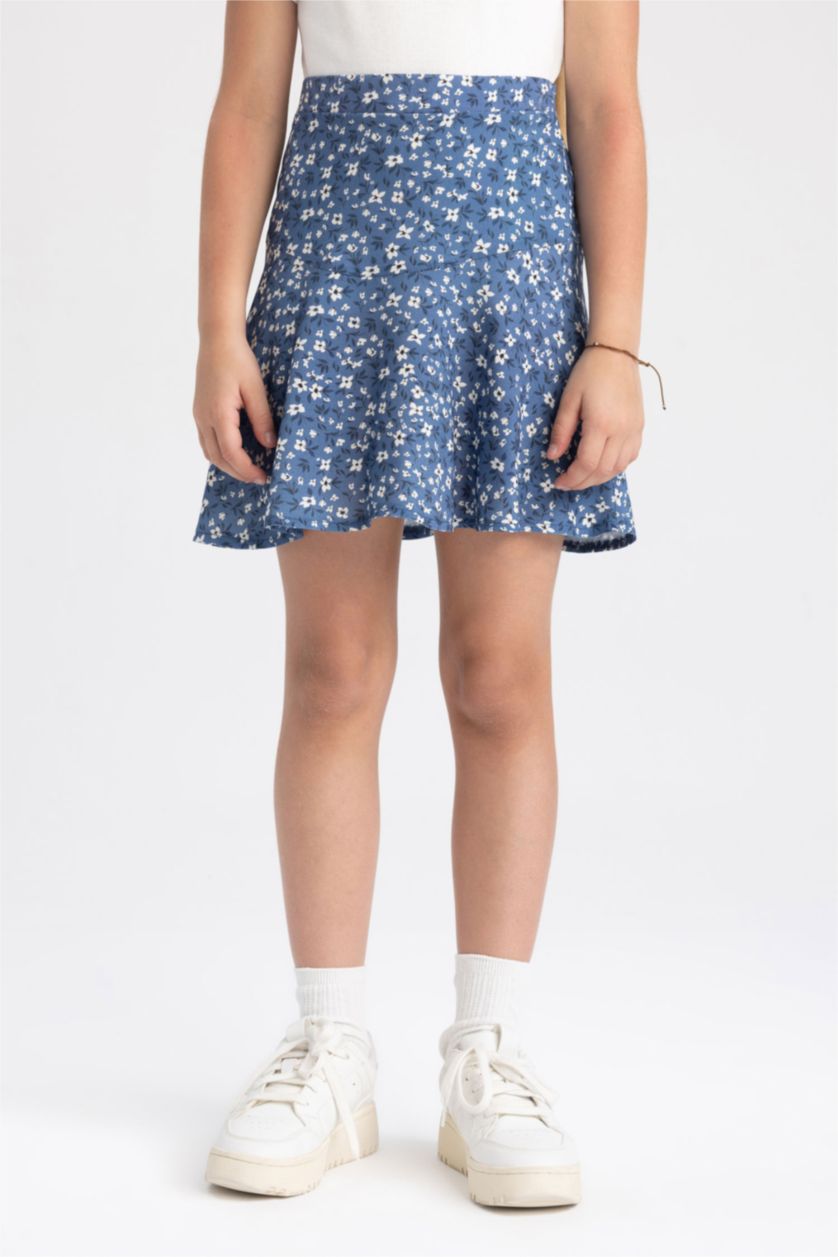 FILLES Bleu Jupe Viscose Fille