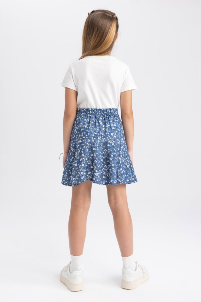 FILLES Bleu Jupe Viscose Fille