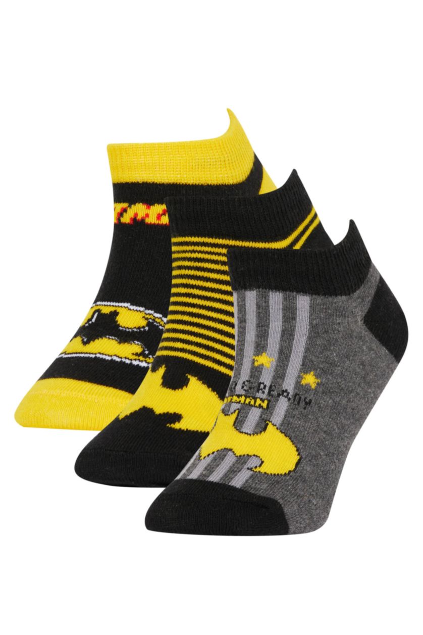 BOYS & TEENS MIXED Boy Batman Licensed 3 Pack Cotton Booties Socks