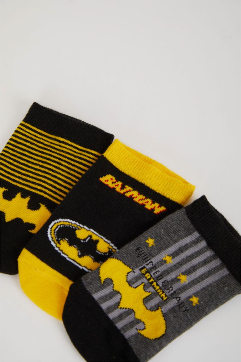 BOYS & TEENS MIXED Boy Batman Licensed 3 Pack Cotton Booties Socks