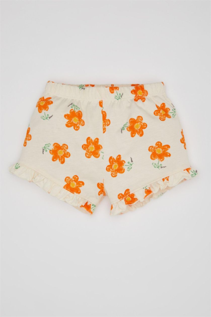 طفلة صغيرة اللون الرملي طقم بناتي تايجر بياخة مستديرة - قطعتين