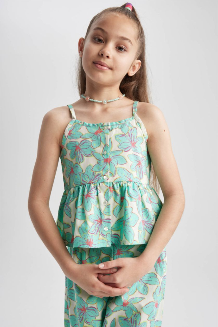 FILLES Bleu Ensemble Tissé 2 Fille