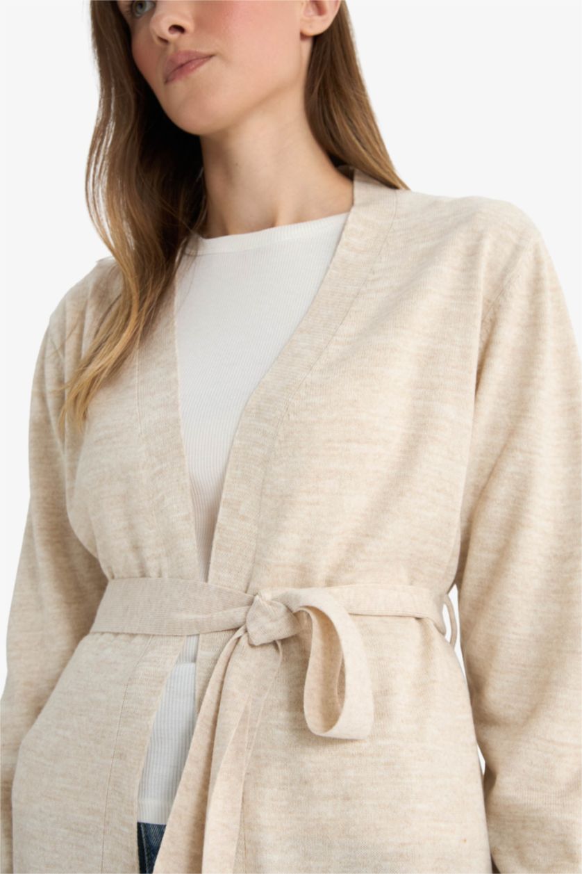 FEMME Écru Cardigan Coupe régulière