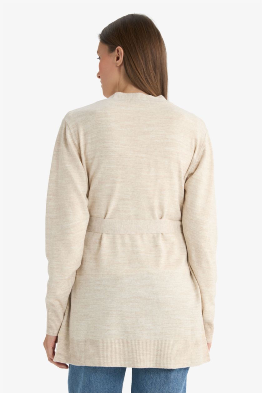 FEMME Écru Cardigan Coupe régulière