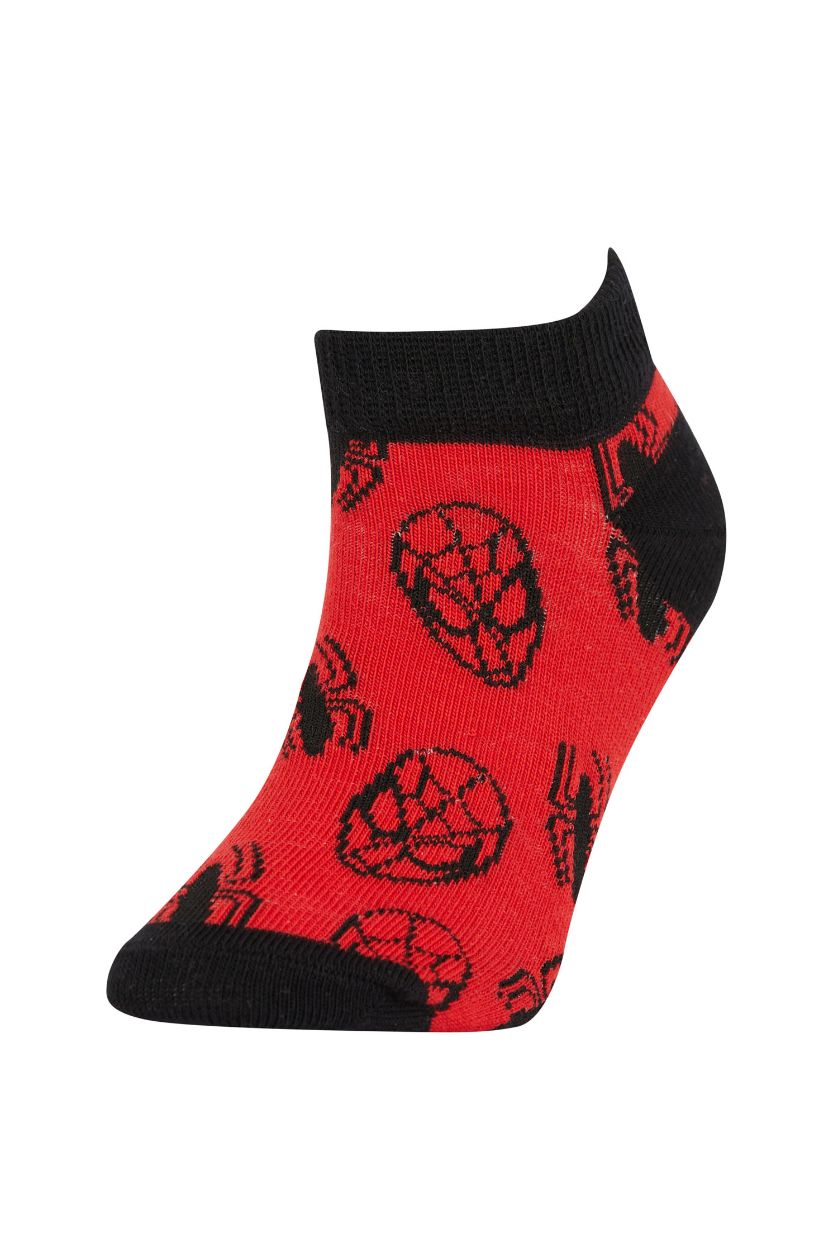 Boys & Teens Karma Boy Marvel Spiderman Licensed 3 Pack Cotton Booties Socks