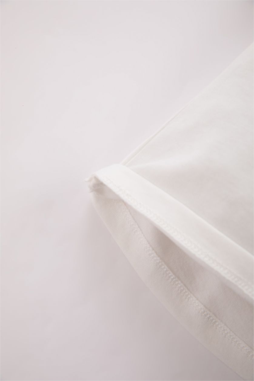 طفلة صغيرة أصفر طقم بناتي منقط بياقة مستديرة - قطعتين