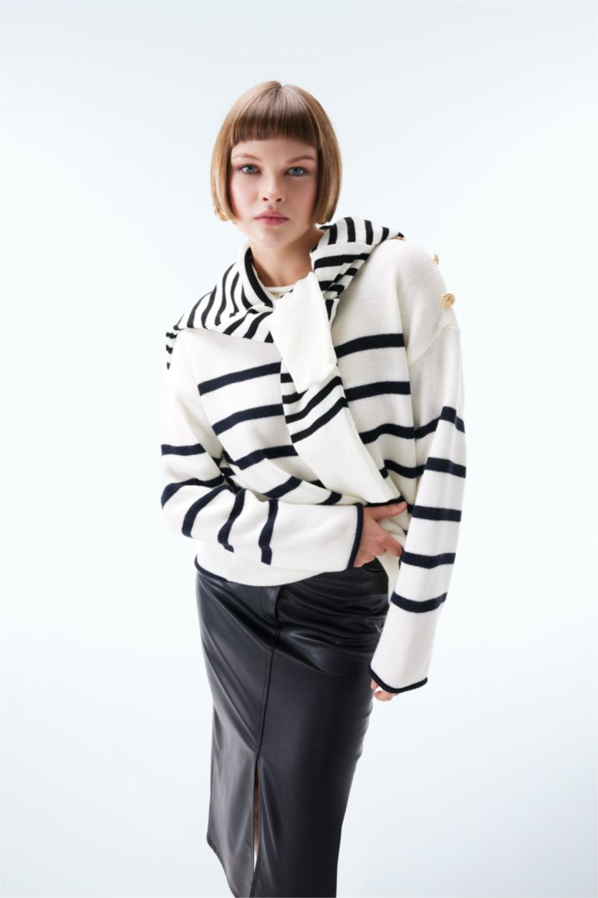 Женская Бежевый Relax Fit Pullover