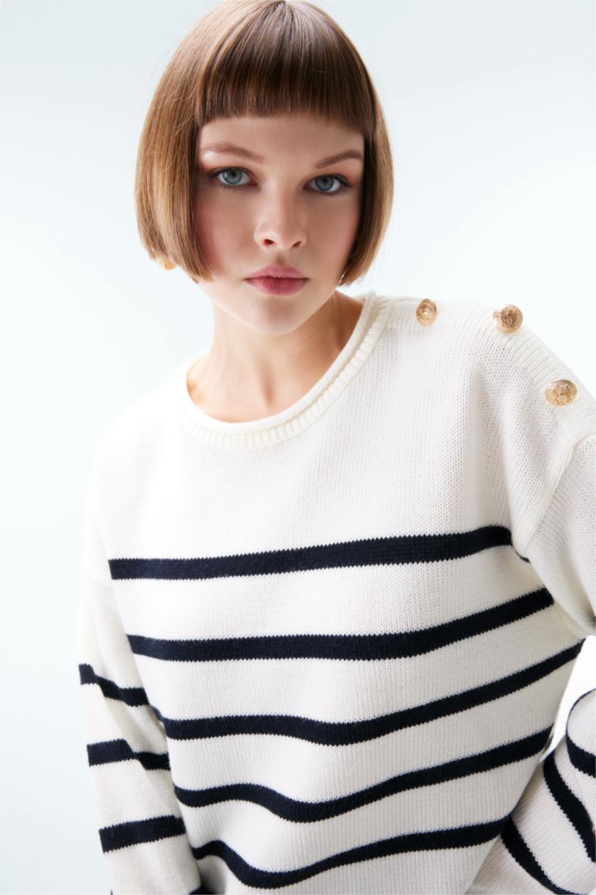 Женская Бежевый Relax Fit Pullover