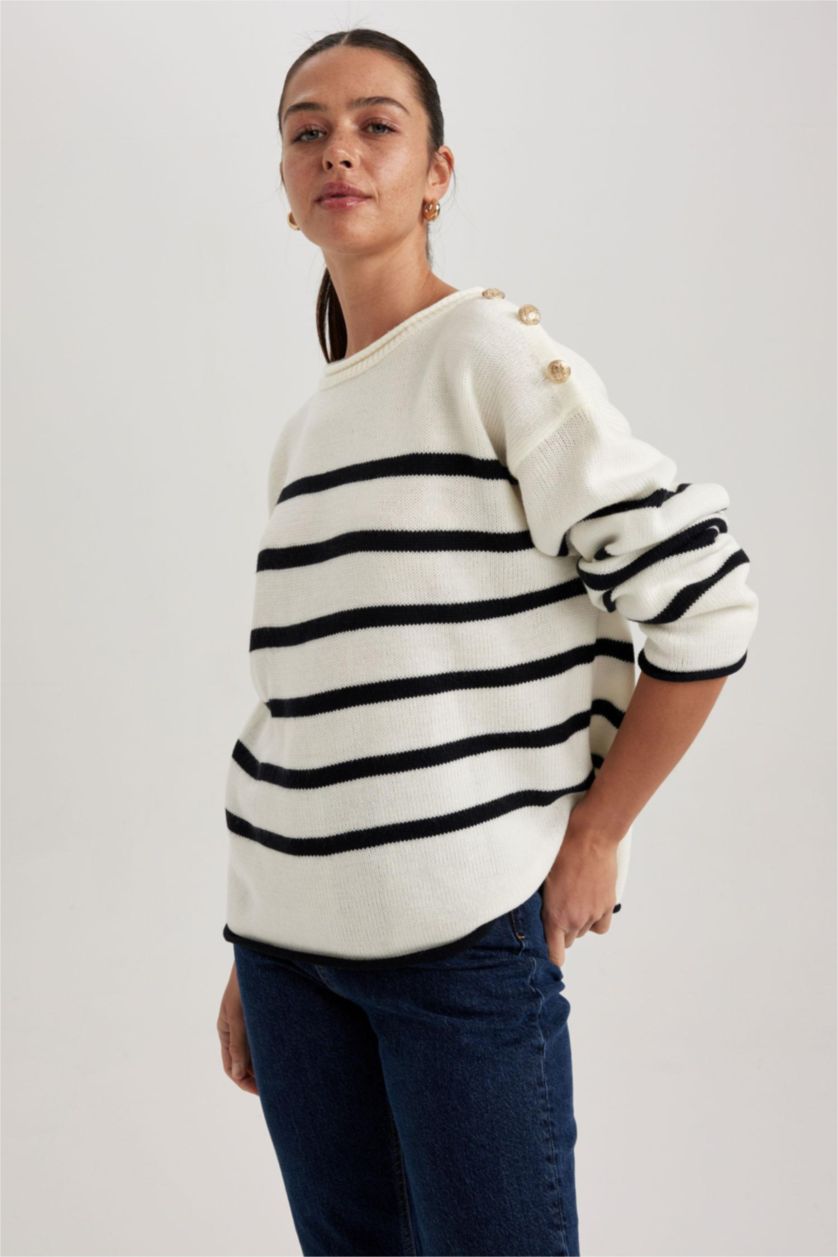 Женская Бежевый Relax Fit Pullover