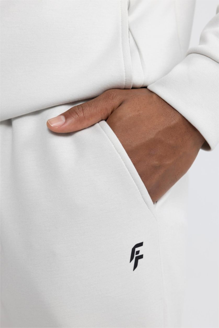 HOMME Beige Slim Fit Scuba Fabric Jogger