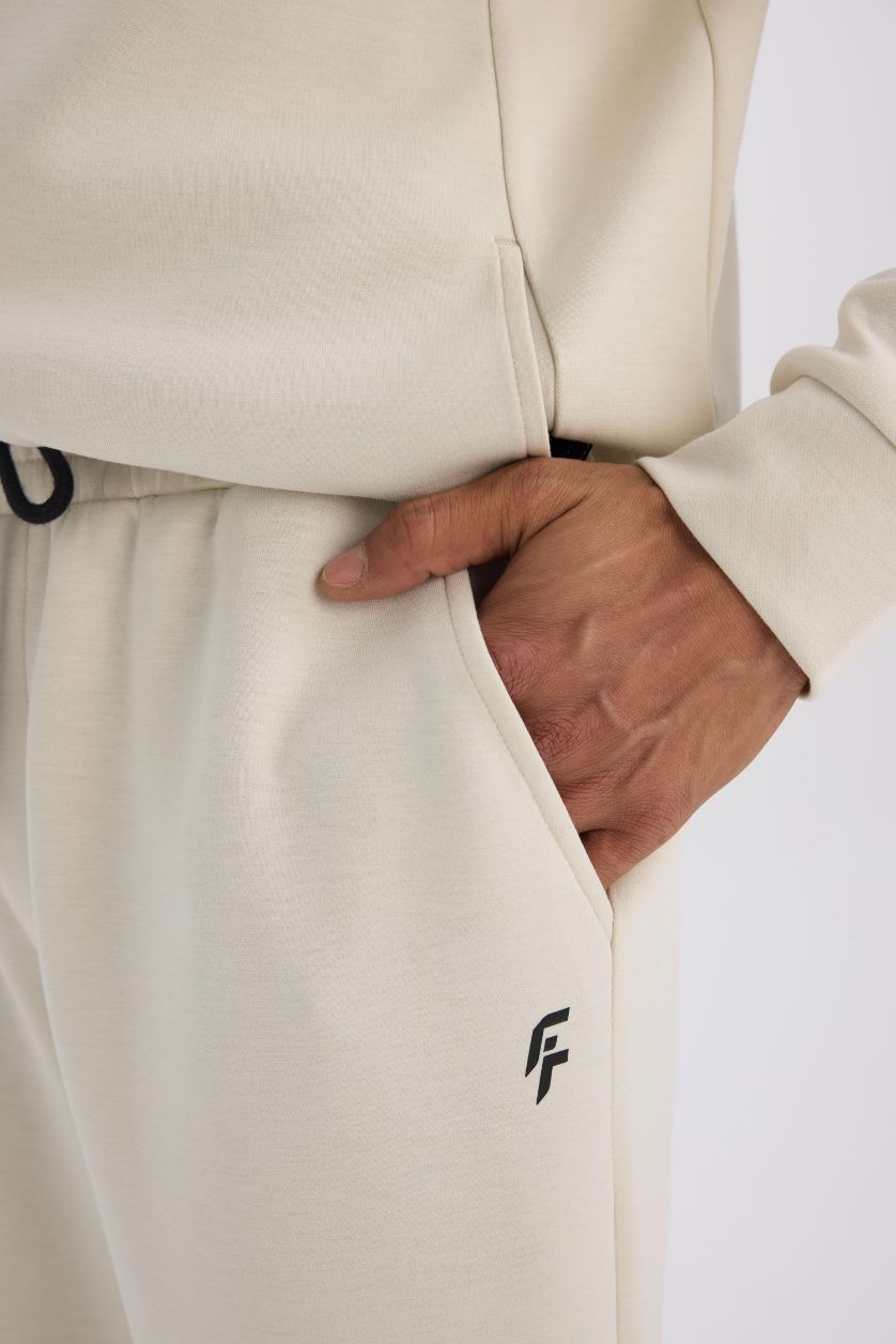 Erkek Taş Slim Fit Dar Kesim Standart Paça Skuba Dalgıç Kumaş Jogger Eşofman Altı