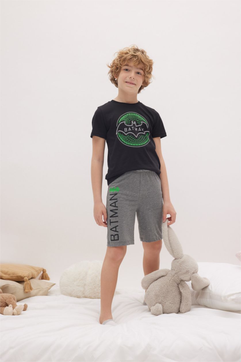 BOYS & TEENS Black Boys Regular Fit Batman Pajamas