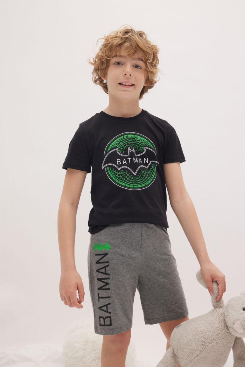 BOYS & TEENS Black Boys Regular Fit Batman Pajamas