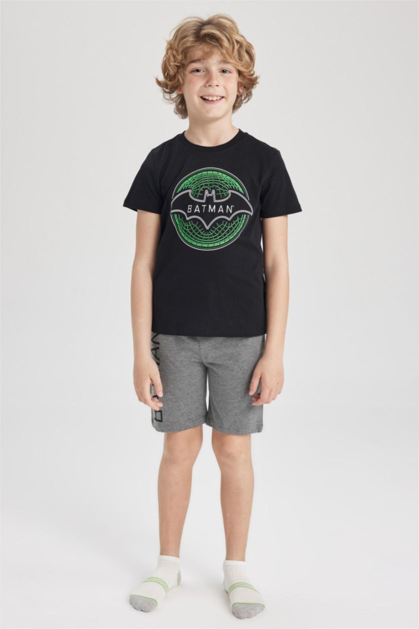 BOYS & TEENS Black Boys Regular Fit Batman Pajamas