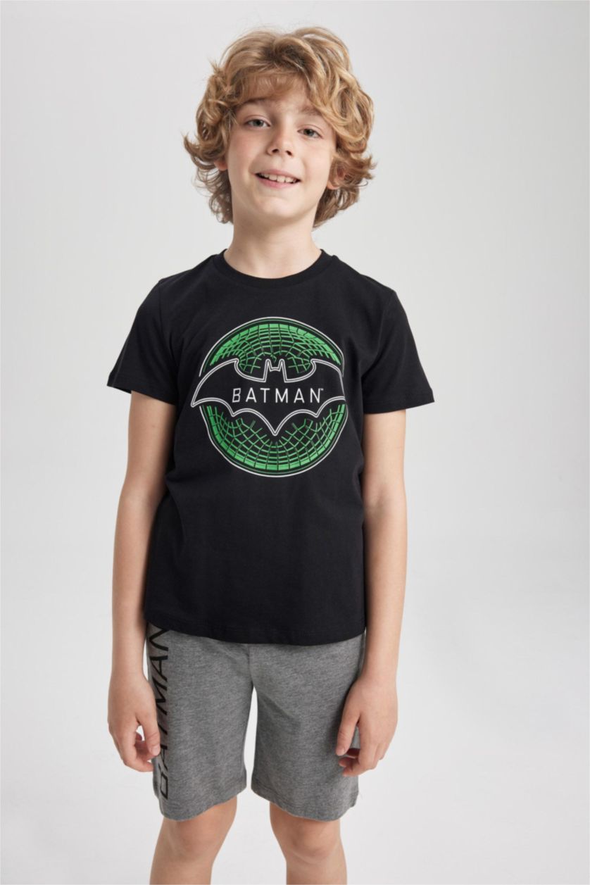 BOYS & TEENS Black Boys Regular Fit Batman Pajamas
