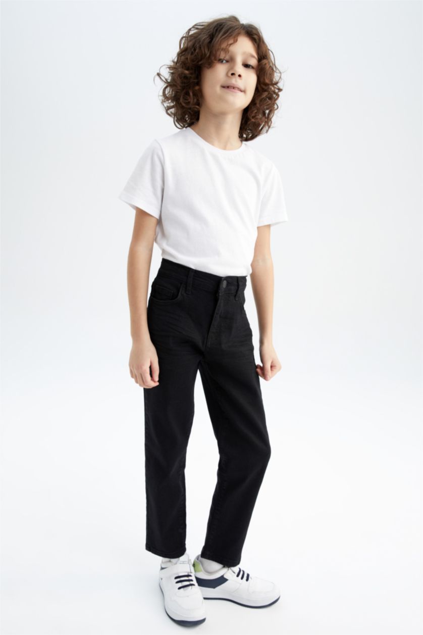 BOYS & TEENS Black Boy Regular Fit Jeans
