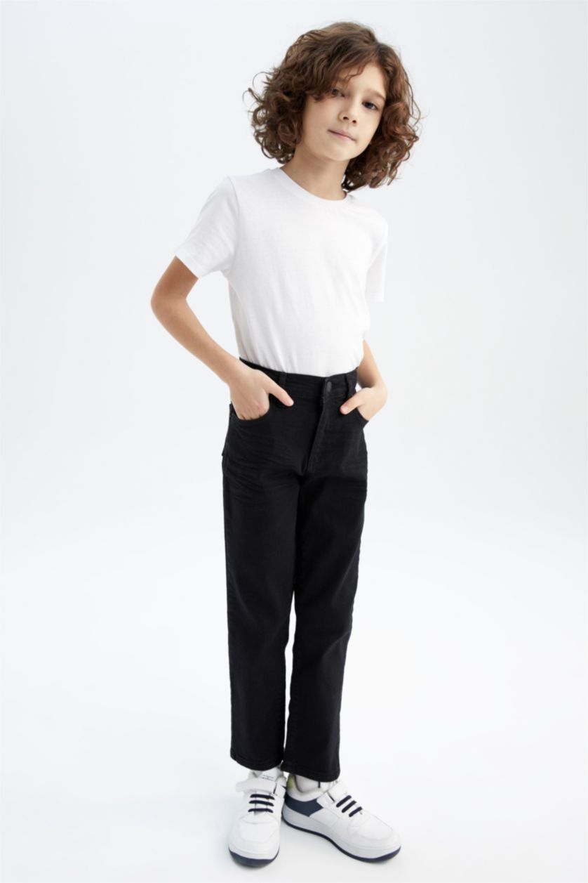 BOYS & TEENS Black Boy Regular Fit Jeans