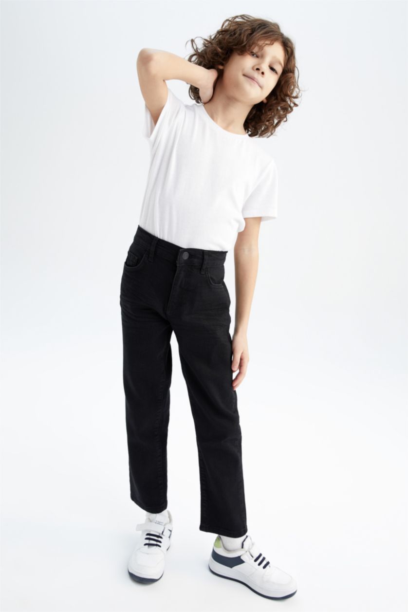 BOYS & TEENS Black Boy Regular Fit Jeans