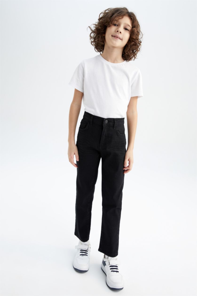 BOYS & TEENS Black Boy Regular Fit Jeans