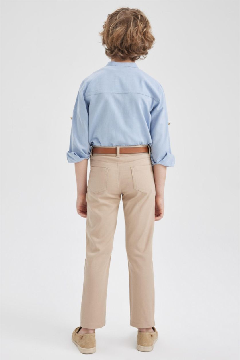 BOYS & TEENS Light Vison Boy Belted Gabardine 2 Piece Trousers