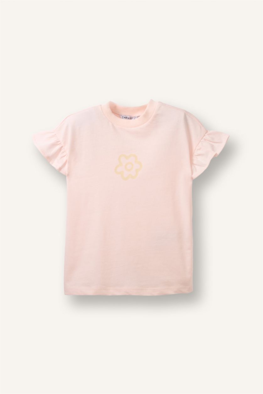 Kız Bebek Pembe Çiçekli Tişört Kız Bebek