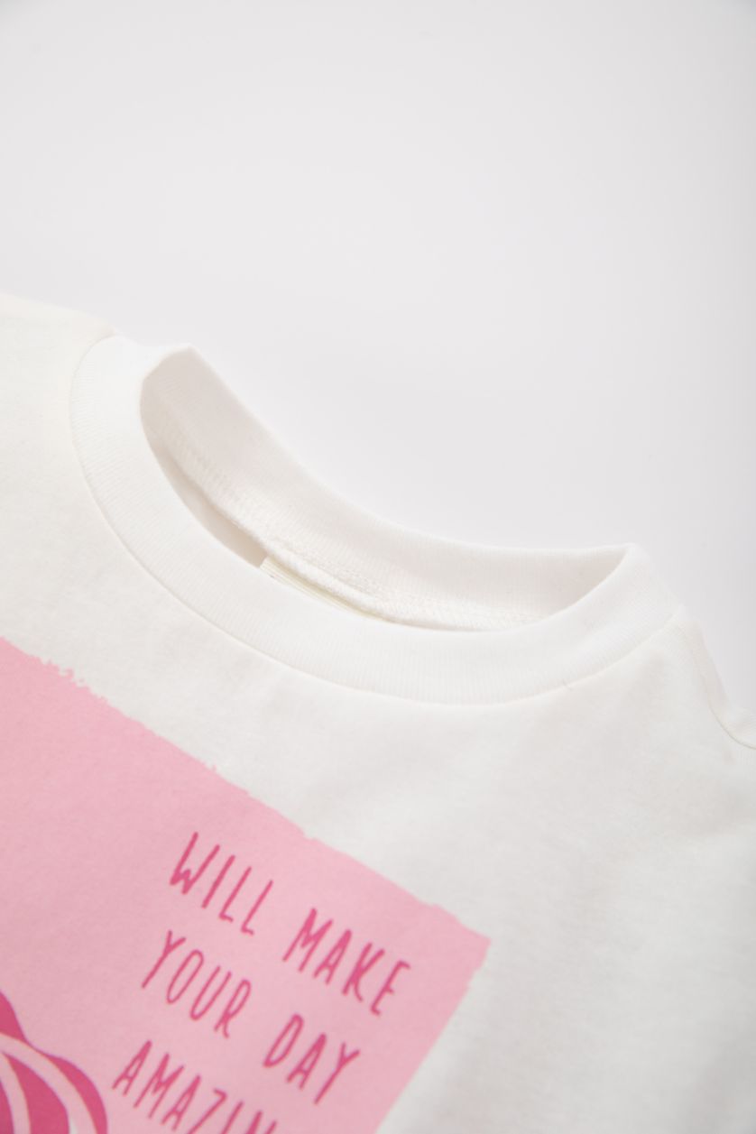 BABY GIRL White Regular Fit Short Sleeve T-Shirt