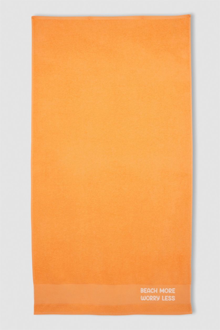 WOMAN Orange Woman Cotton Beach Towel