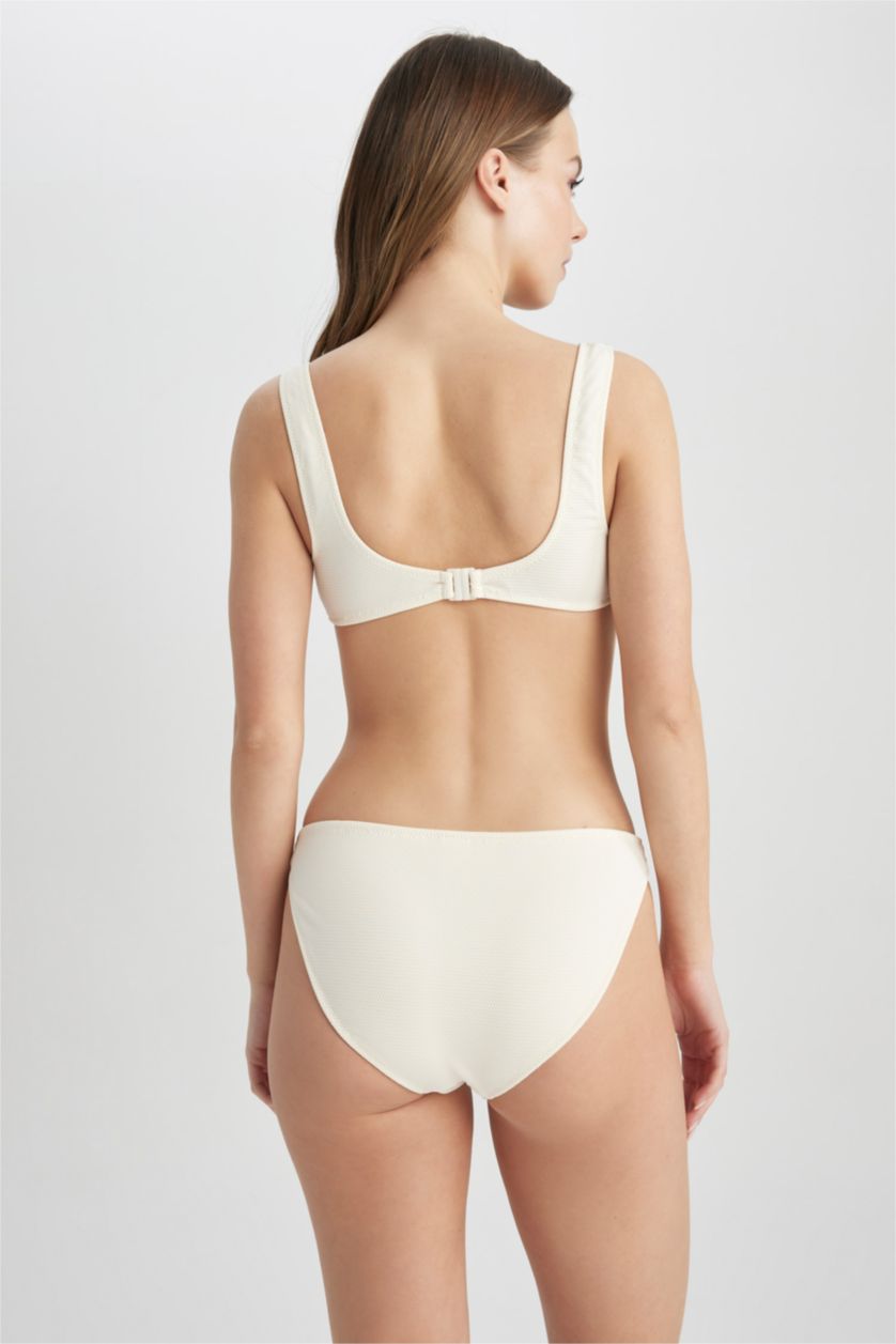 WOMAN Ecru Fall in Love Regular Fit Bikini Bottom