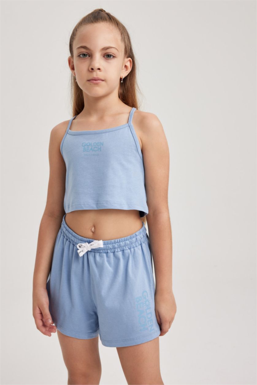 FILLES Bleu Ensemble de 2 pièces Débardeur et short pour Fille